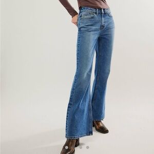 Free People CRVY vintage high rise flare jeans